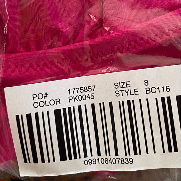 J Crew Fuchsia Hot Pink Ruched V Neck One Piece Swimsuit Bathing Suit NEW - Picture 7 of 11